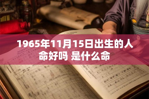 1965年11月15日出生的人命好吗 是什么命