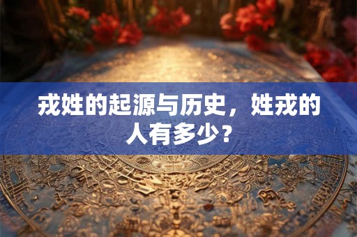 戎姓的起源与历史，姓戎的人有多少？