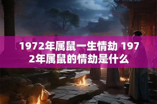 1972年属鼠一生情劫 1972年属鼠的情劫是什么