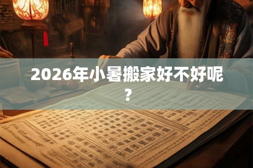 2026年小暑搬家好不好呢？