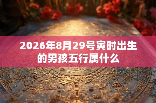 2026年8月29号寅时出生的男孩五行属什么