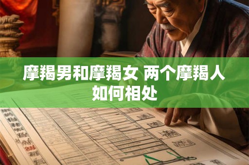 摩羯男和摩羯女 两个摩羯人如何相处