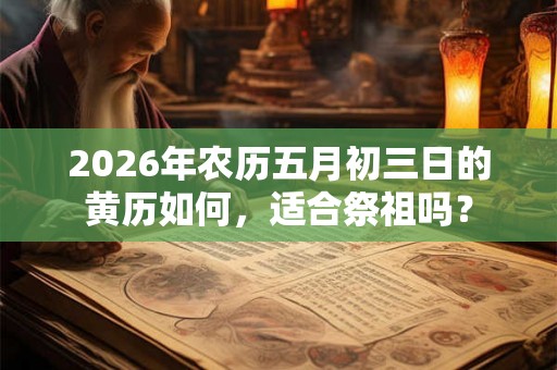 2026年农历五月初三日的黄历如何，适合祭祖吗？