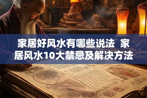 家居好风水有哪些说法  家居风水10大禁忌及解决方法