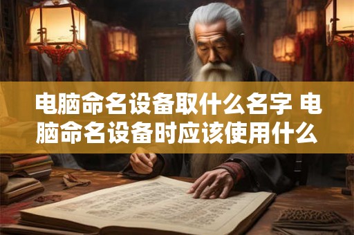 电脑命名设备取什么名字 电脑命名设备时应该使用什么样的命名方式