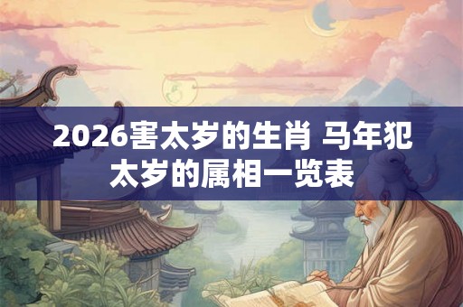 2026害太岁的生肖 马年犯太岁的属相一览表 2026害太岁的生肖 马年犯太岁的属相一览表