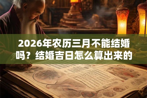 2026年农历三月不能结婚吗？结婚吉日怎么算出来的？