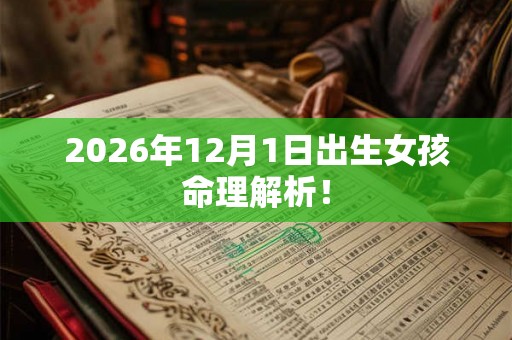 2026年12月1日出生女孩命理解析！