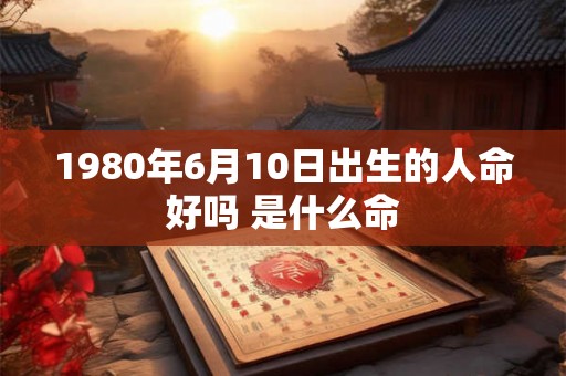 1980年6月10日出生的人命好吗 是什么命