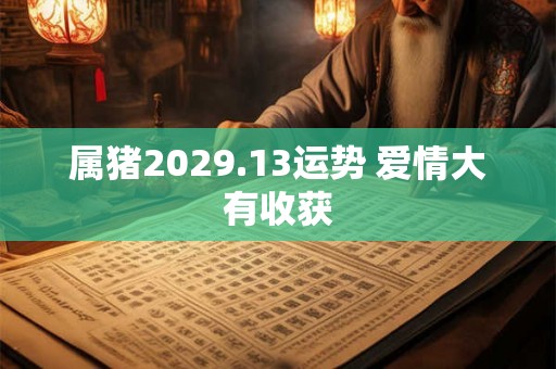属猪2029.13运势 爱情大有收获