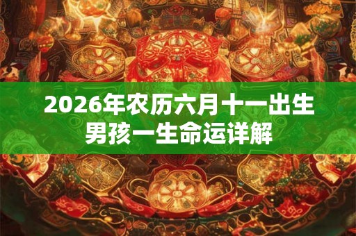 2026年农历六月十一出生男孩一生命运详解 2026年农历六月十一出生男孩一生命运详解