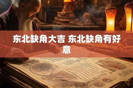 东北缺角大吉 东北缺角有好意 东北缺角大吉 东北缺角有好意