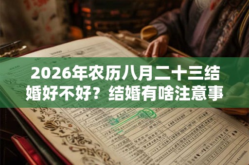 2026年农历八月二十三结婚好不好？结婚有啥注意事项？
