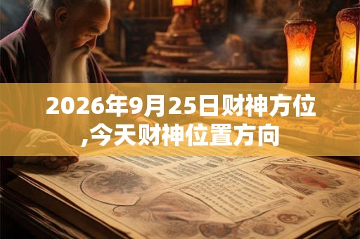 2026年9月25日财神方位,今天财神位置方向