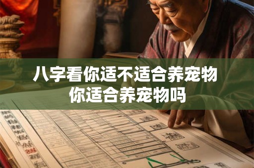 八字看你适不适合养宠物 你适合养宠物吗