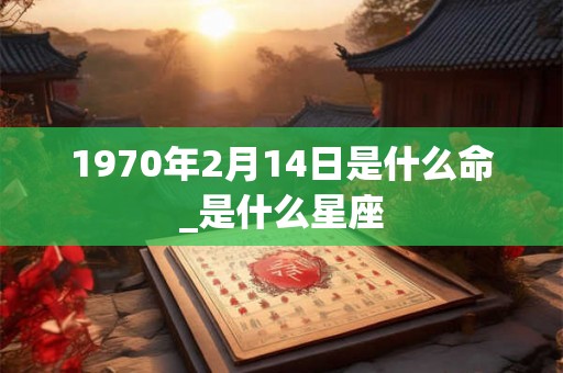 1970年2月14日是什么命_是什么星座