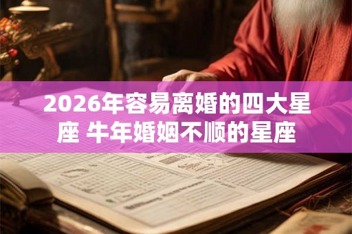 2026年容易离婚的四大星座 牛年婚姻不顺的星座