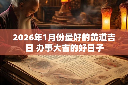 2026年1月份最好的黄道吉日 办事大吉的好日子