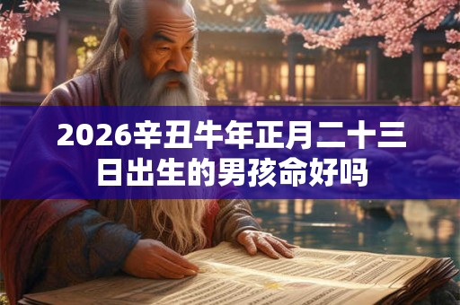 2026辛丑牛年正月二十三日出生的男孩命好吗