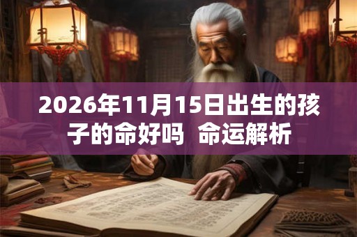 2026年11月15日出生的孩子的命好吗  命运解析