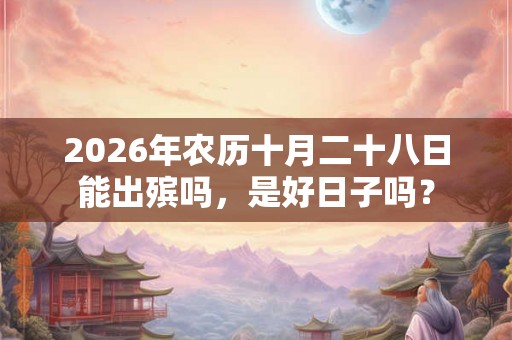 2026年农历十月二十八日能出殡吗，是好日子吗？
