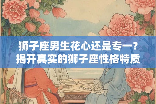 狮子座男生花心还是专一？揭开真实的狮子座性格特质