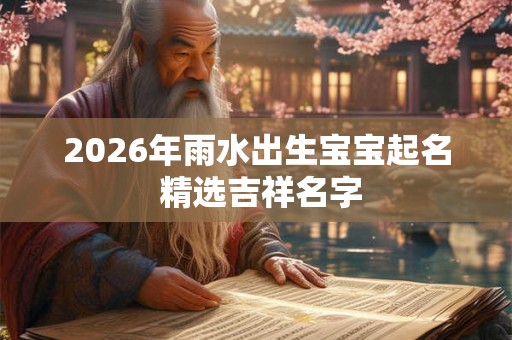 2026年雨水出生宝宝起名 精选吉祥名字