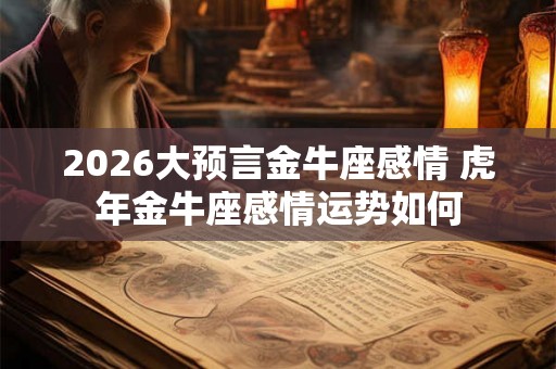 2026大预言金牛座感情 虎年金牛座感情运势如何