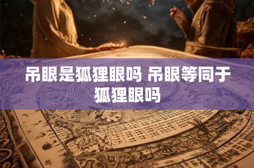 吊眼是狐狸眼吗 吊眼等同于狐狸眼吗