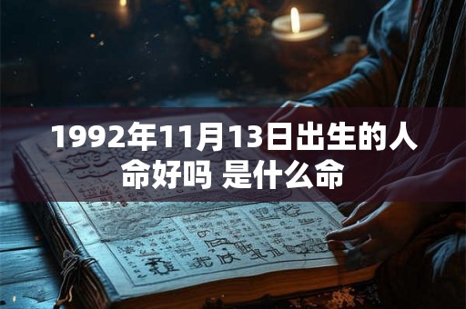 1992年11月13日出生的人命好吗 是什么命