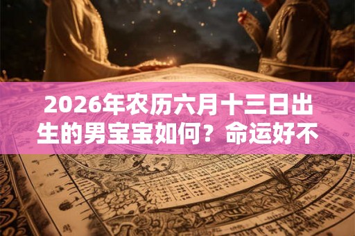 2026年农历六月十三日出生的男宝宝如何？命运好不好？