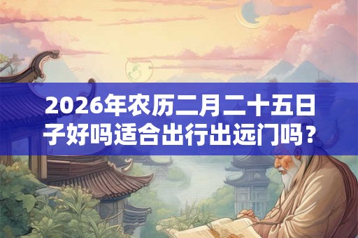 2026年农历二月二十五日子好吗适合出行出远门吗？