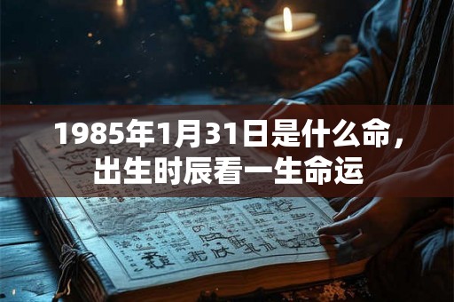 1985年1月31日是什么命，出生时辰看一生命运