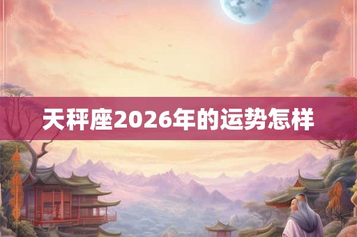 天秤座2026年的运势怎样