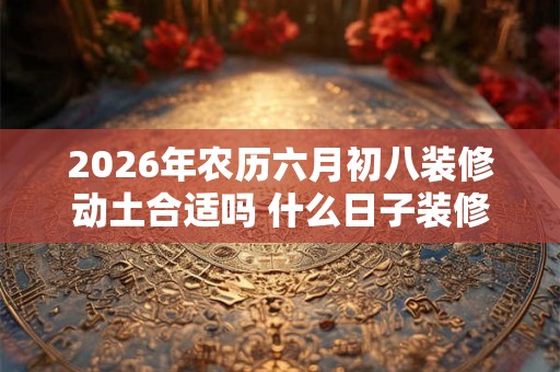 2026年农历六月初八装修动土合适吗 什么日子装修吉利