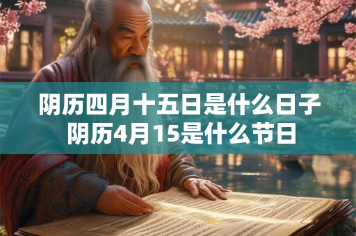 阴历四月十五日是什么日子 阴历4月15是什么节日