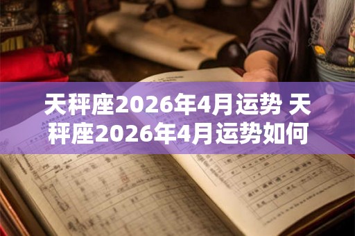 天秤座2026年4月运势 天秤座2026年4月运势如何