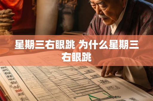 星期三右眼跳 为什么星期三右眼跳