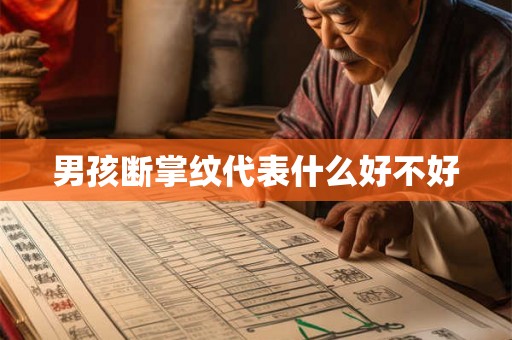 男孩断掌纹代表什么好不好