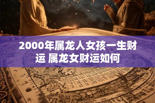 2000年属龙人女孩一生财运 属龙女财运如何