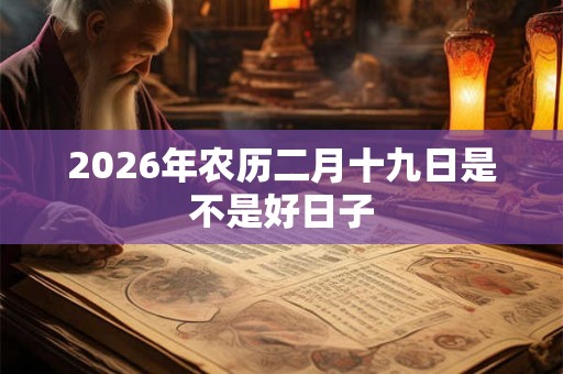 2026年农历二月十九日是不是好日子