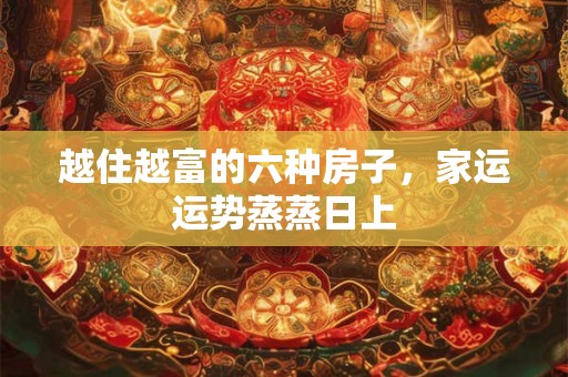 越住越富的六种房子，家运运势蒸蒸日上