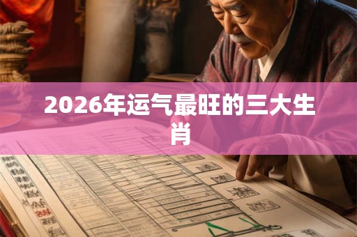 2026年运气最旺的三大生肖