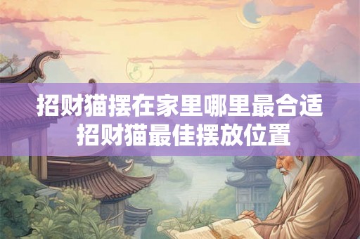 招财猫摆在家里哪里最合适 招财猫最佳摆放位置