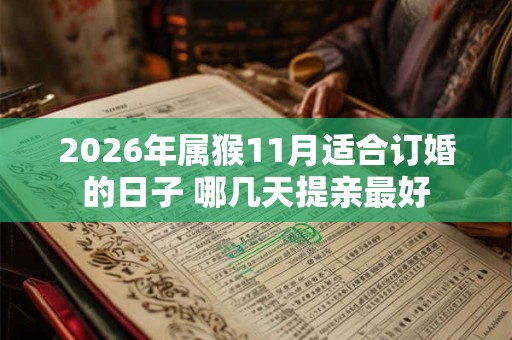 2026年属猴11月适合订婚的日子 哪几天提亲最好