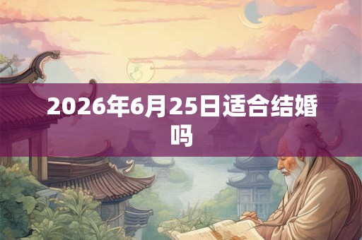 2026年6月25日适合结婚吗