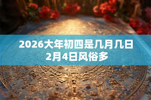 2026大年初四是几月几日 2月4日风俗多