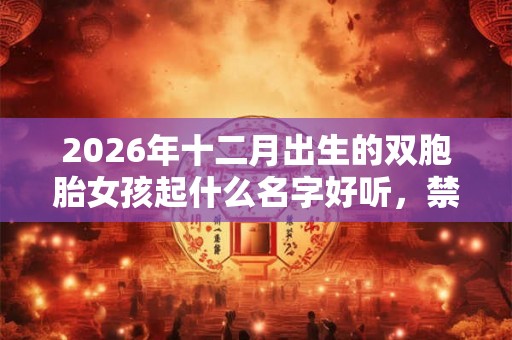 2026年十二月出生的双胞胎女孩起什么名字好听，禁用什么字
