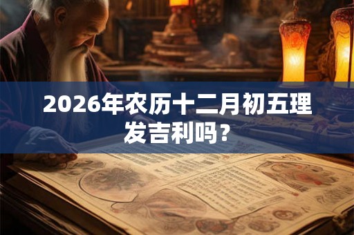 2026年农历十二月初五理发吉利吗？