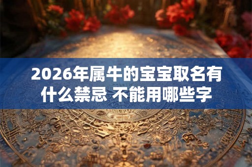 2026年属牛的宝宝取名有什么禁忌 不能用哪些字